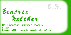 beatrix walther business card